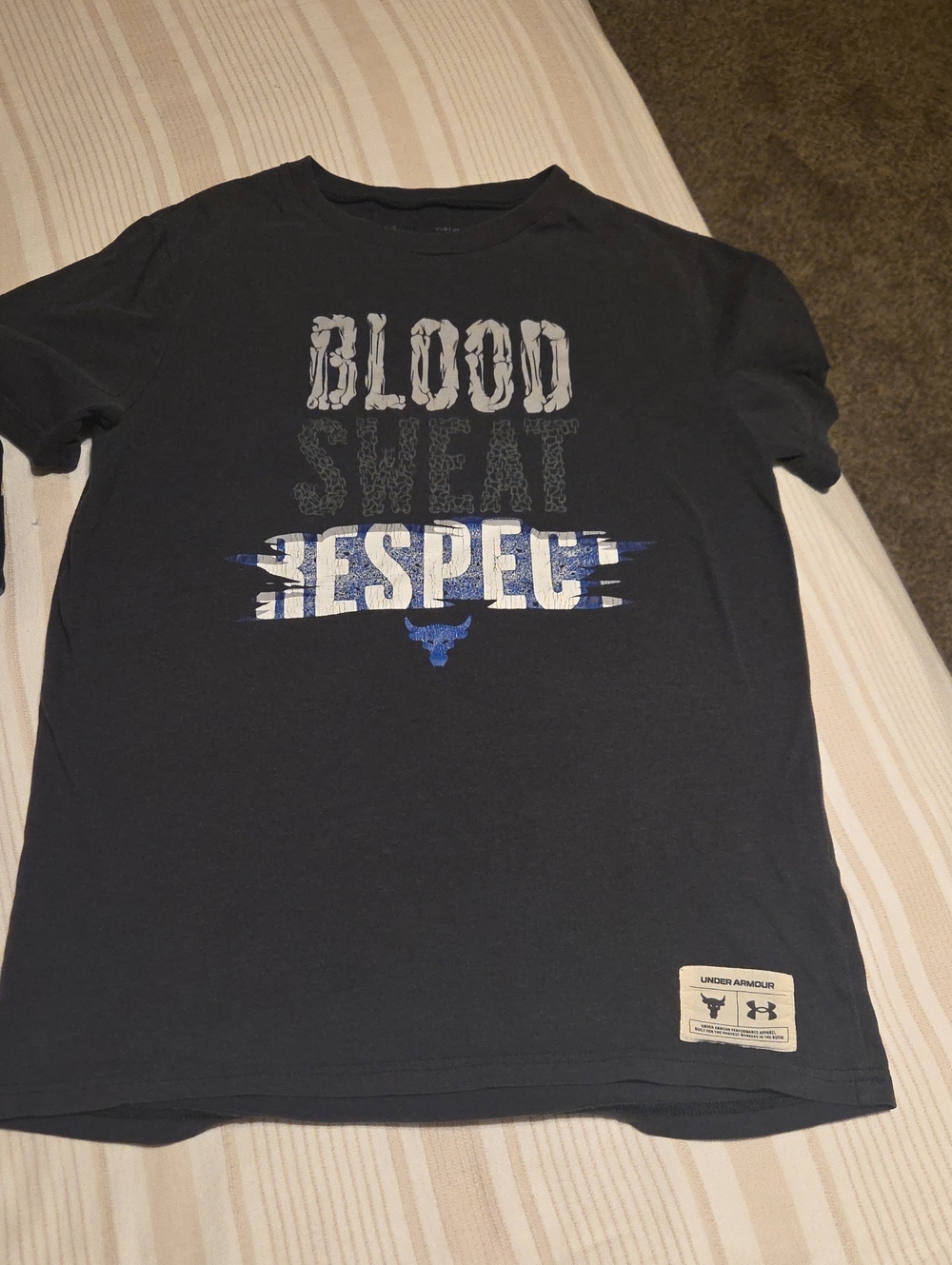 Under Armour Black Short-Sleeve 'Blood Sweat Respect' Graphic Tee